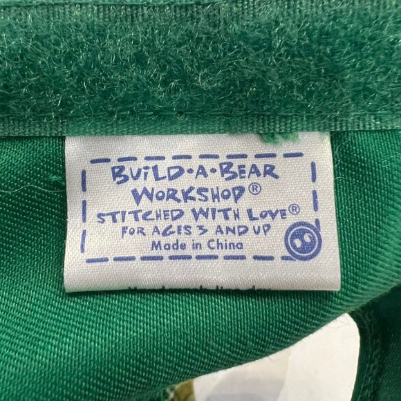 Build A Bear Workshop Outfit Gingerbread Boy Green Gingham Plaid Romper Dress Up - Picture 7 of 8